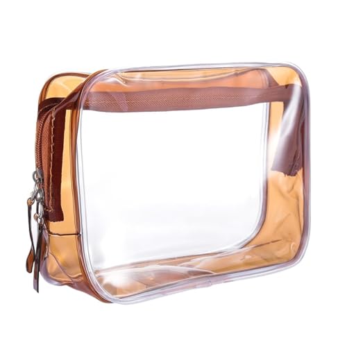 Pvc-Transparentbeutel Transparente Kosmetiktasche aus PVC for Damen, mit Reißverschluss, klare Make-up-Taschen, Beauty-Case, Reise-Make-up-Organizer, Aufbewahrung, Bad, Kulturbeutel, Kulturbeutel Clea von MZPOZB