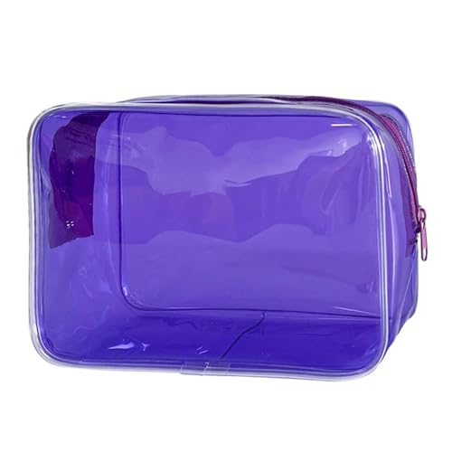 Pvc-Transparentbeutel Transparente Kosmetiktasche aus PVC for Damen, mit Reißverschluss, klare Make-up-Taschen, Beauty-Case, Reise-Make-up-Organizer, Aufbewahrung, Bad, Kulturbeutel, Kulturbeutel Clea von MZPOZB