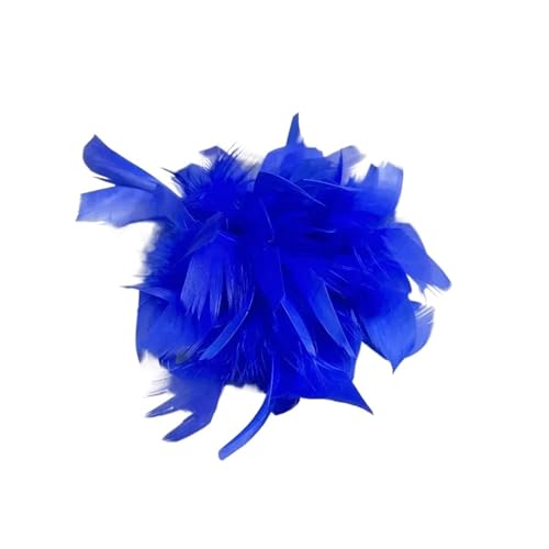 Retro Große Feder Damen Brosche Brust Blume Pin Kleid Hut Dekoration Corsage(Dark Blue) von MZPOZB