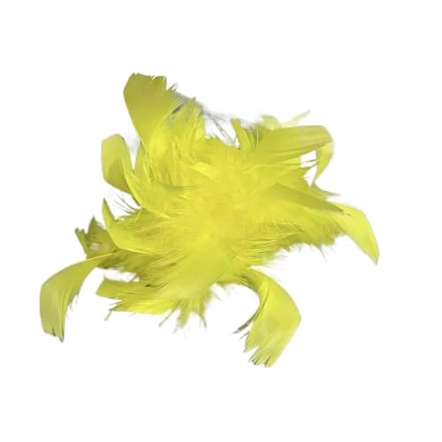 Retro Große Feder Damen Brosche Brust Blume Pin Kleid Hut Dekoration Corsage(Yellow) von MZPOZB