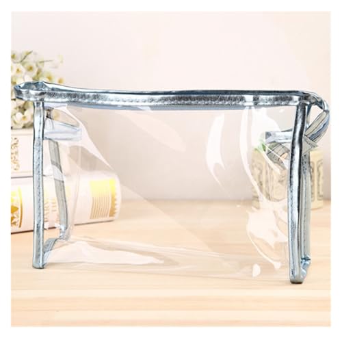 Transparent Portable Make Up Women Makeup Organizer Girls Cosmetic Bag Toiletry Travel Kits Storage Hand(Blue) von MZPOZB