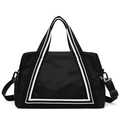 Weekender Bag Damen-Aufbewahrung, Fitness-Yoga-Tasche, Herren-Business-Reisetasche, unabhängiges Schuhfach, Trocken- und Nasstrennung Duffel-Reisetasche (Color : Black) von MZPOZB