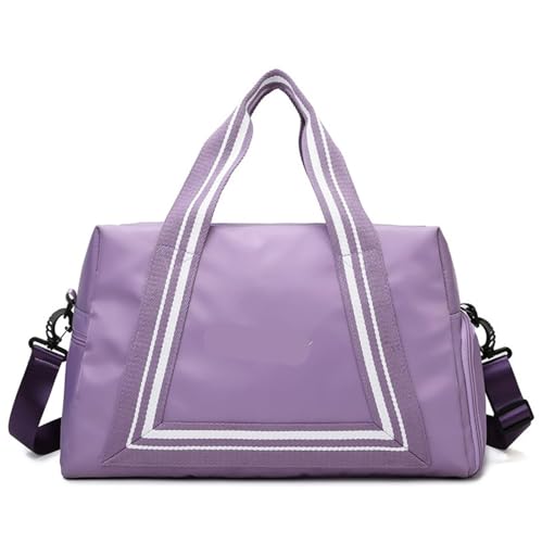 Weekender Bag Damen-Aufbewahrung, Fitness-Yoga-Tasche, Herren-Business-Reisetasche, unabhängiges Schuhfach, Trocken- und Nasstrennung Duffel-Reisetasche (Color : Purple) von MZPOZB