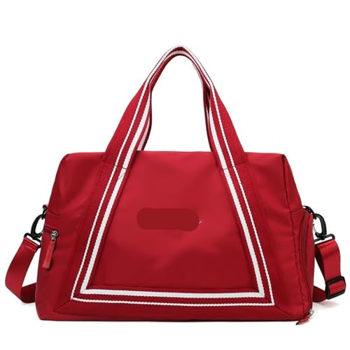 Weekender Bag Damen-Aufbewahrung, Fitness-Yoga-Tasche, Herren-Business-Reisetasche, unabhängiges Schuhfach, Trocken- und Nasstrennung Duffel-Reisetasche (Color : Red) von MZPOZB