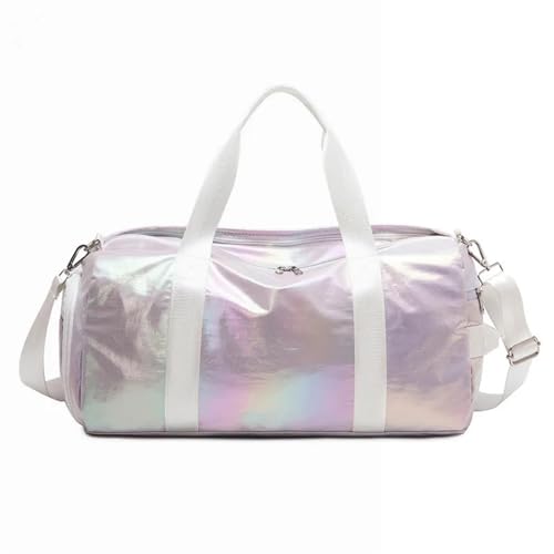 Weekender Bag Fashion Travel Bags for Women Large Capacity Hand Luggage Waterproof Weekend Sac Voyage Female Messenger Bag Dry and Wet Duffel-Reisetasche (Color : Purple) von MZPOZB