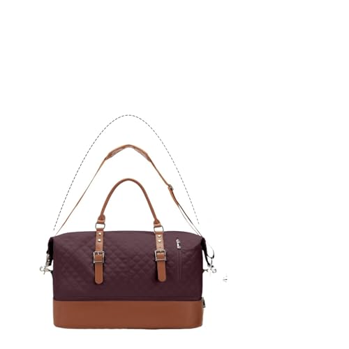 Weekender Bag Weekender-Taschen for Damen, große Übernachtungstasche, Wochenend-Reise-Seesack, wasserdichte Handgepäcktasche for Reisen, Business, Fitnessstudio Duffel-Reisetasche (Color : Purple) von MZPOZB