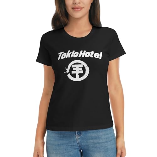 Damen Neuheit Tokio T-Shirt Logo Grafik Baumwolle Kurzarm Schwarz Weiches Hotel Tshirt für Frauen Rundhals Musik Rock Kleidung Merch für Band Fans Damen Neuheit Tokio T-Shirt Logo Grafik Baumwolle Kurzarm Schwarz Weiches Hotel Tshirt für Frauen Rundhals Musik Rock Kleidung Merch für Band Fans von MZPQDKSLK