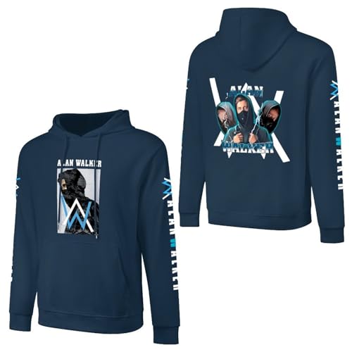 MZPQDKSLK Unisex Men Women Alan Druck Baumwolle Hoodie Kapuzenpullover Walker Langarm Pullover Sweatshirt mit Taschen Musik DJ Kleidung Merch für Fans von MZPQDKSLK