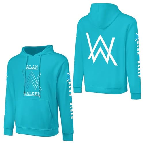 MZPQDKSLK Unisex Men Women Alan Druck Baumwolle Hoodie Kapuzenpullover Walker Langarm Pullover Sweatshirt mit Taschen Musik DJ Kleidung Merch für Fans von MZPQDKSLK