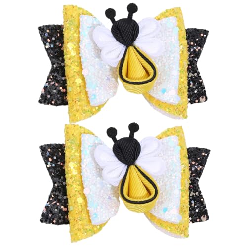 2 x bequeme Blumenschleifen, Haarspangen verleihen jeder Frisur einen Cartoon-Touch, bequemes Haar-Accessoire für Damen von MZRAN