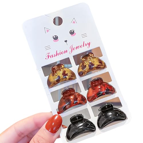 6 Stück Elegante Leoparden Acryl Haarklammer Haarspange für Damen und Mädchen Mode Kopfbedeckung Haarschmuck von MZRAN