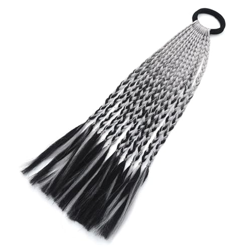 Farbige Zöpfe, Haarverlängerungen mit Bändern, Pferdeschwanz, Haarverlängerung für Mädchen, Haar-Accessoires, bunte Haarteile von MZRAN