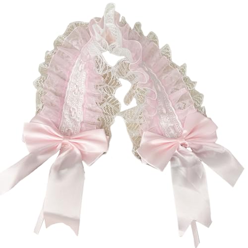 Haarband mit Rüschen und Spitzenbesatz und Schleife, Party-Haarband, Anime-Requisiten, breites Haarband, Foto-Requisiten, Maskeraden, Kopfbedeckung von MZRAN