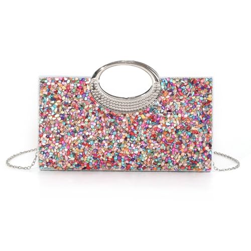 MZRAN Abendtasche für Damen, stilvolle Umhängetasche mit abnehmbarer Kette, trendige Handtasche, Geldbörse, Strass, Schulter für Hochzeit, Bankett, stilvolle Schulterkette, Bankett, Strass, Abend MZRAN Abendtasche für Damen, stilvolle Umhängetasche mit abnehmbarer Kette, trendige Handtasche, Geldbörse, Strass, Schulter für Hochzeit, Bankett, stilvolle Schulterkette, Bankett, Strass, Abend von MZRAN
