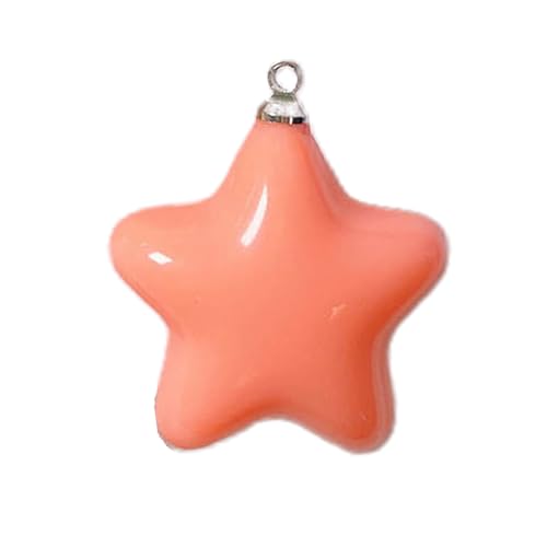 MZRAN Beliebtes fünfzackiges Stern-Zubehör, bonbonfarbene Sternanhänger, handgefertigte Halsketten, Ohrringe von MZRAN