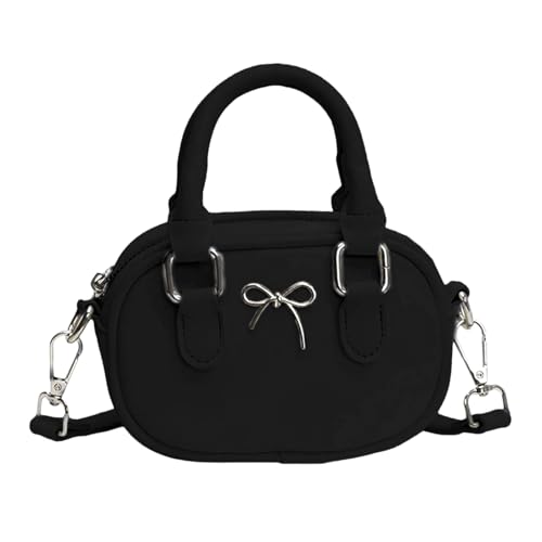 MZRAN Damen-Bowlingtasche, kleine Umhängetasche, trendige Handtasche, alle passenden Kuriere, Pendeln, einfache Umhängetasche, Bowling, kleine Schulter, schöne Schleifen, Crossbody, Pendeln, Schwarz MZRAN Damen-Bowlingtasche, kleine Umhängetasche, trendige Handtasche, alle passenden Kuriere, Pendeln, einfache Umhängetasche, Bowling, kleine Schulter, schöne Schleifen, Crossbody, Pendeln, Schwarz von MZRAN