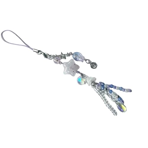 MZRAN Handgefertigter Quallen-Handygurt, stabile Harzperle, modisches Accessoire, tragbar für Taschen und Geldbörsen, mädchenhafte Stile von MZRAN