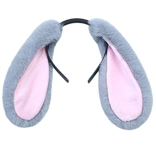 MZRAN Mädchen Plüsch Lange Ohren Haarreifen Haarband Kopfschmuck Cosplay Requisiten Haarschmuck für Halloween Weihnachten von MZRAN