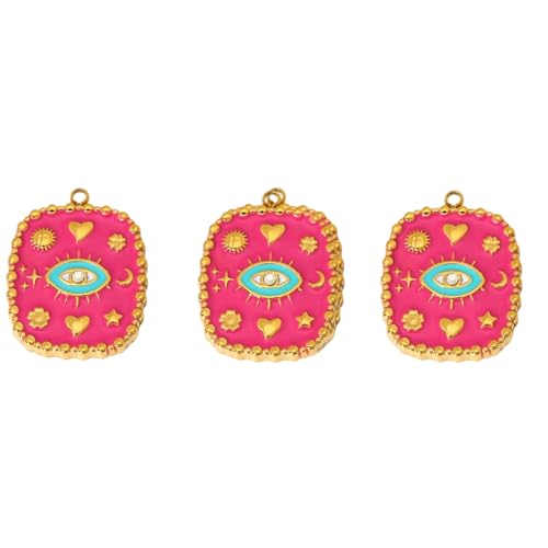 MZRAN Vielseitiger Anhänger mit Tropföl, bösen Blicken, korrosionsbeständige Legierung, Anhänger für den täglichen Schmuck, Styling, bunter Tropföl-Schmuck, Einheitsgröße, Wie beschrieben, Wie von MZRAN