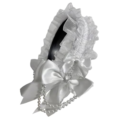 Modische Haarbänder mit Schleife, Foto-Requisiten, Make-up, Spitze, Rüschen, Stirnbänder, Party-Kopfschmuck, lustige Stirnbänder für Musikfestivals von MZRAN