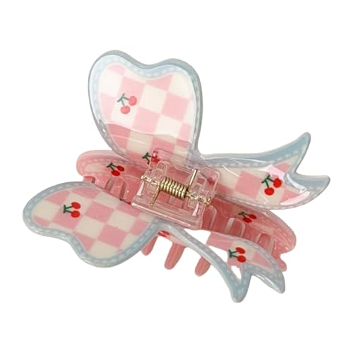 Modische Haarspange mit Schmetterlingsschleifen, Acryl, mit Karomuster, für Damen und Teenager, beliebtes Zubehör Modische Haarspange mit Schmetterlingsschleifen, Acryl, mit Karomuster, für Damen und Teenager, beliebtes Zubehör von MZRAN