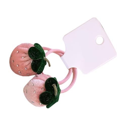Plüsch-Haarband mit Cartoon-Erdbeer-Design, für Mädchen und Damen, bequemes und praktisches Haarseil von MZRAN