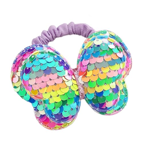 Schmetterlings-Haargummi, elastisches Haarseil, Pailletten-Haargummi, Blingbling Haarbänder, weibliches Zubehör Schmetterlings-Haargummi, elastisches Haarseil, Pailletten-Haargummi, Blingbling Haarbänder, weibliches Zubehör von MZRAN
