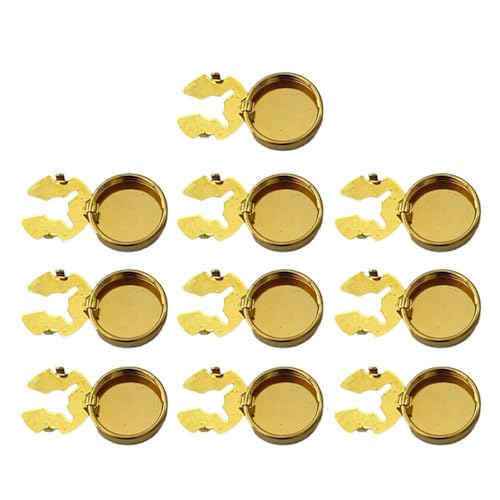 Set mit 10 Metall-Manschettenknöpfen, klassisches, schlichtes Design, Knopfabdeckungen, S, Wie beschrieben, Wie beschrieben von MZRAN