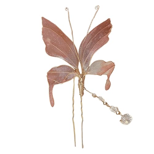 Vintage Schmetterling Haarnadel für Frauen Elegante Quasten Metall Haarnadel Han Kostüm Haarstyling-Zubehör für den täglichen Gebrauch von MZRAN