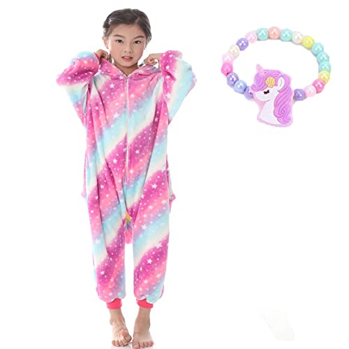 MZSYLK Kind Einhorn Onesies Unisex EIN Stück Schlafanzug Cosplay Kostüm Geschenk für Mädchen von MZSYLK