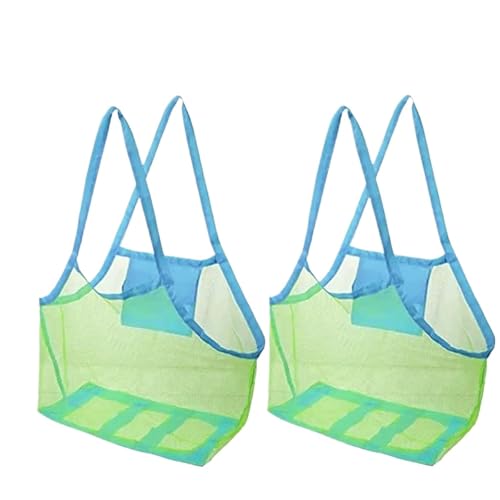 2PCS Mesh Bag Strandspielzeug Große Sand-Away Tragbare Tragetasche mit praktischem Aufhängeloch Atmungsaktive faltbare Aufbewahrung für(Color5) von MZYFDC