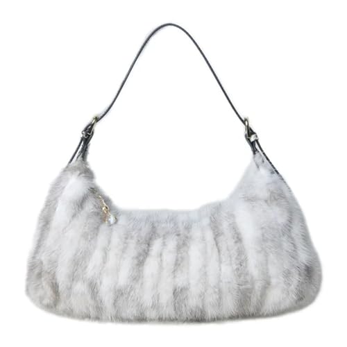 Damentasche Schultertasche Unterarmtasche Leder Temperament Handgelenktasche(Cross mink) von MZYFDC