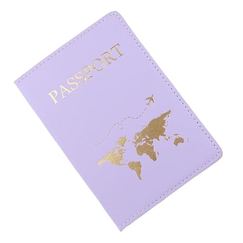 Liebhaber Paar Passport Abdeckung Heißprägen Einfache Flugzeug Frauen Männer Reise Hochzeit Halter(Color-15) von MZYFDC