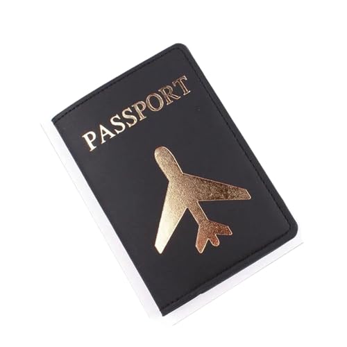 Liebhaber Paar Passport Abdeckung Heißprägen Einfache Flugzeug Frauen Männer Reise Hochzeit Halter(Color-20) von MZYFDC