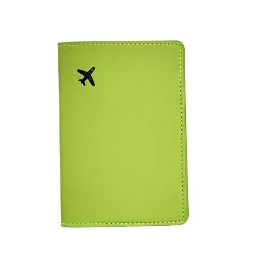 MZYFDC 1 STÜCKE Flugzeug PU Leder Reisepass Fall/Abdeckung/Halter Reise Zubehör Brieftasche for Frauen Oder Männer(Green) von MZYFDC