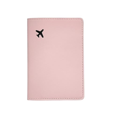 MZYFDC 1 STÜCKE Flugzeug PU Leder Reisepass Fall/Abdeckung/Halter Reise Zubehör Brieftasche for Frauen Oder Männer(Pink) von MZYFDC