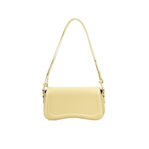 MZYFDC Damen-Umhängetasche, tragbare Achseltasche, Designer-Taschen, Geldbörsen, weibliche Handtasche, modische Unterarmtasche(Yellow) von MZYFDC