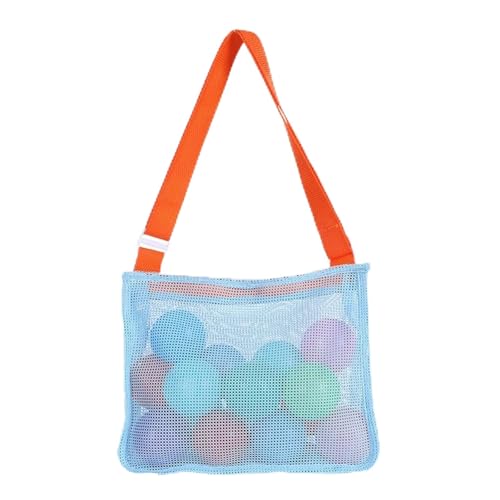 MZYFDC Faltbare Strand Mesh Tasche Kinder Sand Weg Protable Spielzeug Kleidung Taschen Lagerung Organisatoren Frauen Kosmetik Make-Up(Blue1) von MZYFDC