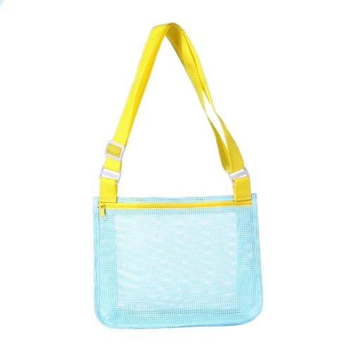 MZYFDC Faltbare Strand Mesh Tasche Kinder Sand Weg Protable Spielzeug Kleidung Taschen Lagerung Organisatoren Frauen Kosmetik Make-Up(Blue3) von MZYFDC