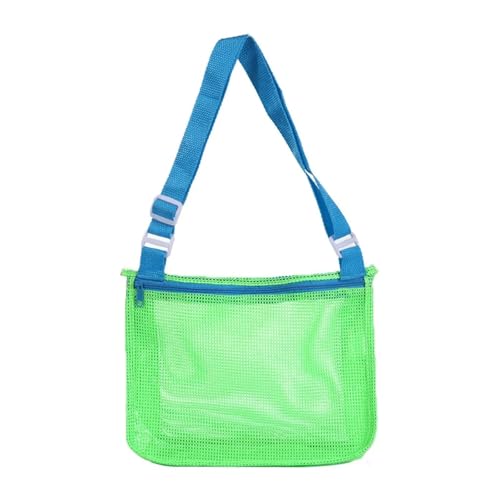 MZYFDC Faltbare Strand Mesh Tasche Kinder Sand Weg Protable Spielzeug Kleidung Taschen Lagerung Organisatoren Frauen Kosmetik Make-Up(Green) von MZYFDC