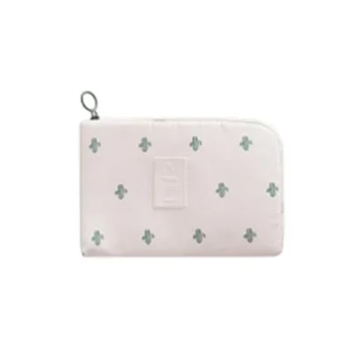 MZYFDC Frauen Datenkabel Aufbewahrungstasche Zubehör Reise Kopfhörer Draht Organizer Verpackung Fall Multifunktions-Passhalter(White) von MZYFDC
