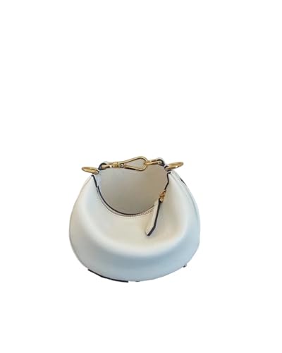 MZYFDC Halbmondförmige Unterarmtasche aus Leder for Damen, One-Shoulder-Kuriertasche, multifunktionale Handtasche(Beige) von MZYFDC