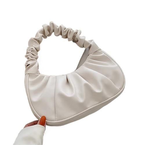 MZYFDC Henkeltaschen for Damen Freizeit Achseltasche Shopping Schultertasche Unterarmtasche Damenhandtasche(White) von MZYFDC