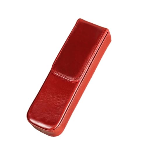 MZYFDC Leder 2 Slots Stift Fall Magnetische Schnalle Mit Herausnehmbaren Fach Halter Bleistift Box Büro Schule Tasche(Color1) von MZYFDC