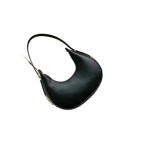 MZYFDC Leder Umhängetasche Damen Kleine Clutch Handtasche Geldbörse Weibliche Unterarmtasche Reisetasche(Black) von MZYFDC