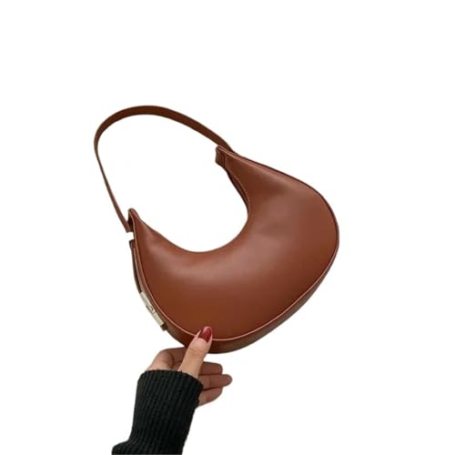 MZYFDC Leder Umhängetasche Damen Kleine Clutch Handtasche Geldbörse Weibliche Unterarmtasche Reisetasche(Brown) von MZYFDC
