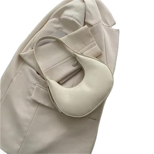 MZYFDC Leder Umhängetasche Damen Kleine Clutch Handtasche Geldbörse Weibliche Unterarmtasche Reisetasche(White) von MZYFDC