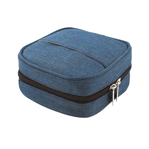 MZYFDC Mini Square Digital Aufbewahrungstasche Adapter Strom Datenkabel Kopfhörer Maus Tragbare wasserdichte Organizer Fall Home Reisetasche(Blue) von MZYFDC