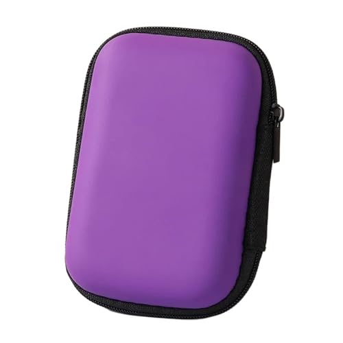 MZYFDC Reise-Aufbewahrungstasche Ladekoffer for Kopfhörerpaket Reißverschluss Tragbare Kabel-Organizer Elektronik(Purple) von MZYFDC