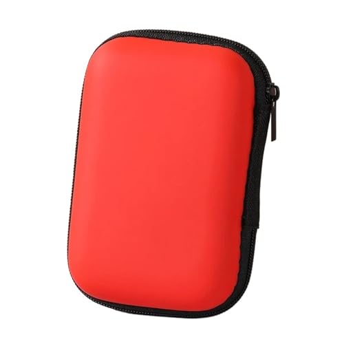 MZYFDC Reise-Aufbewahrungstasche Ladekoffer for Kopfhörerpaket Reißverschluss Tragbare Kabel-Organizer Elektronik(Red) von MZYFDC